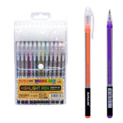Набір гелевих ручок 24 кольори "Highlight Pen" HG6120-24