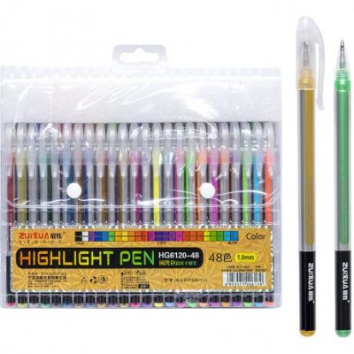Набір гелевих ручок 48 кольорів "Highlight Pen" HG6120-48