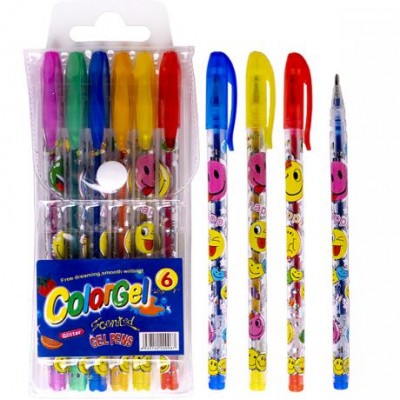Набір ручок ароматизованих гелевих 6 кольорів 805-6 у магазині autoplus, з доставкою по Україні, краща ціна
