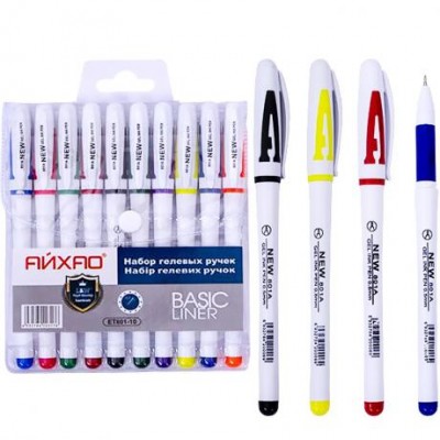 Набір ручок гелевих ET801-10 Original 10 кольорів