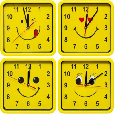 Настінний годинник Х2-37 "Смайл квадрат" 21,5*21,5*4см у магазині autoplus, з доставкою по Україні, краща ціна