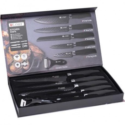 Набір металевих ножів в коробці, 6 предметів ALM-FZ08 у магазині autoplus, з доставкою по Україні, краща ціна