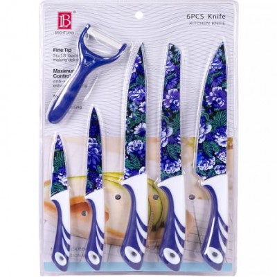 Набір кольорових ножів на блістері, 6 предметів "Фіолетовий" 27*40см X3-231