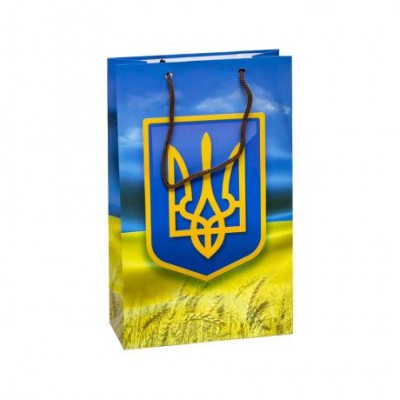 Пакет кольоровий середній "Патріотичний" 27х16х7 см 3025 у магазині autoplus, з доставкою по Україні, краща ціна