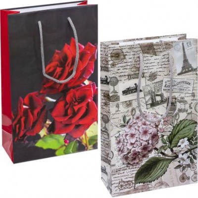 Пакет кольоровий середній "Квітковий мікс" 27х16х7 см 3012 у магазині autoplus, з доставкою по Україні, краща ціна