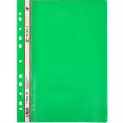 Швидкозшивач А4 "C" пластиковий зелений 69852