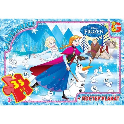 Пазли 35 ел. "G Toys" "Frozen" FR 015 (62) + постер