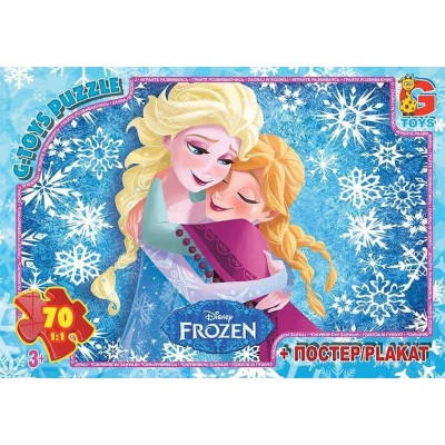 Пазли 70 eл. "G Toys" "Frozen" FR 054 (62) + постер