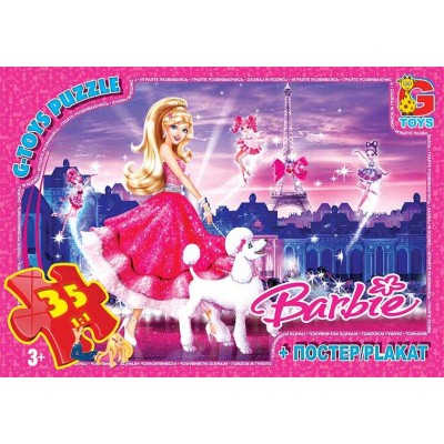 Пазли 35 ел. "G-Toys" "Барбі" BA 029 (62) +постер