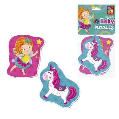 Магнітні бебі пазли "Малюк зможе. Фея та єдиноріг" VT3208-30 (50) "Vladi Toys"