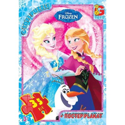 Пазли 35 эл. "G Toys" "Frozen" FR 051 (62) + постер