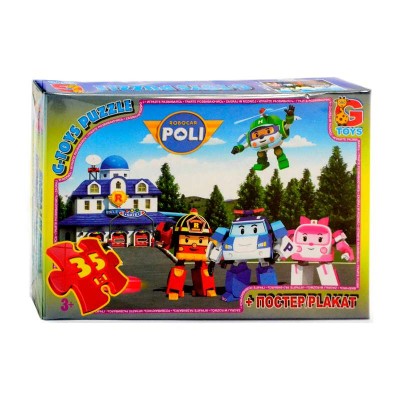 Пазли 35 ел. "G-Toys" "Робокар Полі" RR 067431 (62) + постер