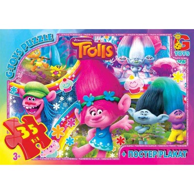 Пазли 35 ел. G Toys Троллі TR 0077 (62) +постер