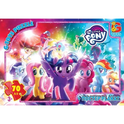 Пазли 70 ел. "G Toys" "My little Pony" MLP 030 (62) + постер