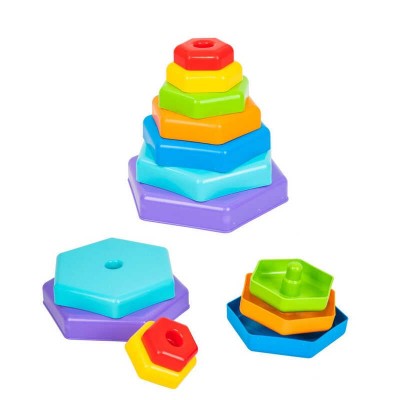 Іграшка розвиваюча Райдужна пірамідка 39354 (20) Tigres