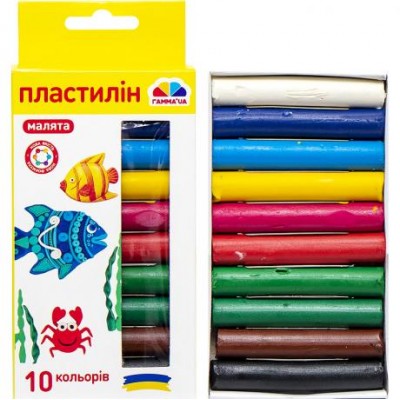 Пластилін "Малята" 10 кольорів, 100 г "Гамма" у магазині autoplus, з доставкою по Україні, краща ціна