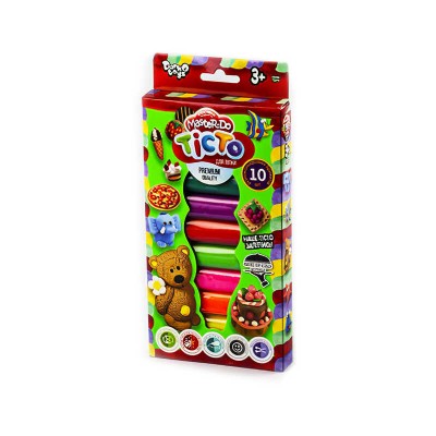 Тісто для ліплення Master Do TMD-02-02 УКР (20) Danko Toys , 10 кольорів, 40г
