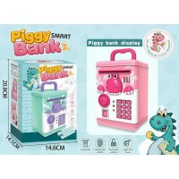 Дитячий іграшковий сейфік 6002 A (36/2) "Piggy Smart Bank", 2 кольори, світло, звук, паперовы купюри