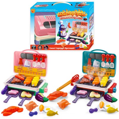 Майстер Гриль 22542 (18/2) "WToys", 2 види, продукти змінюють колір, звук, підсвічування, кухонне приладдя, холодна пара