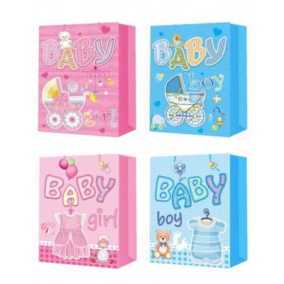 Пакет подарунковий С 57826 (300) 4 види, “Baby Shower”, СЕРЕДНІЙ в магазині autoplus, з доставкою по Україні, краща ціна