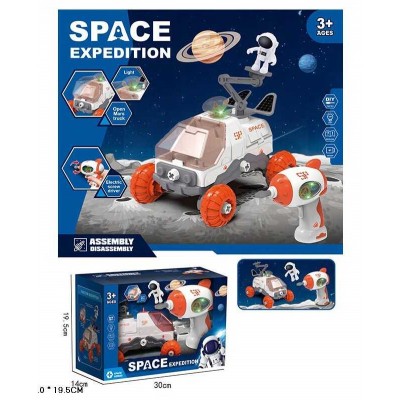 Набір космосу 551-11 електричний шурупокрут, марсохід, підсвічування, ігрова фігурка