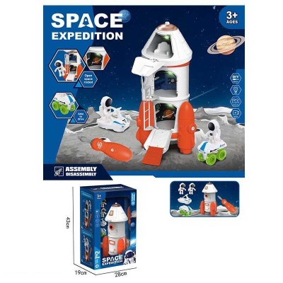 Набір космосу 551-6 космічна ракета, 2 ігрові фігурки, викрутка, 2 види міні-транспорту