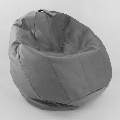 Крісло-мішок "Груша" 207000414 ТМ Алекс пінополістеролова кулька, тканина велюр - колір сірий (1) в магазині autoplus, з доставкою по Україні, краща ціна