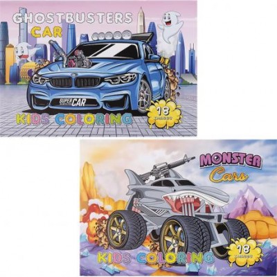 Розмальовка А4 "Машинки" 16 аркушів 22198-22205/Р089-9-16 у магазині autoplus, з доставкою по Україні, краща ціна