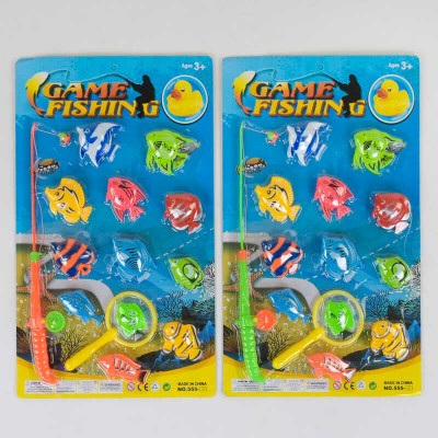 Ігровий набір “Happy Fishing” Риболовля 555-10 2 види, 12 рибок, магнітна