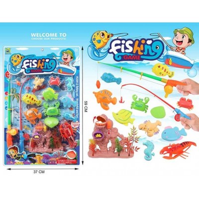 Ігровий набір “Happy Fishing” Риболовля 555-230 (40/2) 2 вудки, рибки 2-х видів