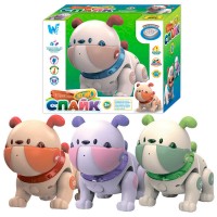 Інтерактивний пес Спайк на р/к 68068 (24) “WToys”, 3 кольори, ОЗВУЧУВАННЯ УКРАЇНСЬКОЮ МОВОЮ, сенсорний, мелодії, підсвічування, запис голосу, пульт керування, інструкція, МІКС ВИДІВ