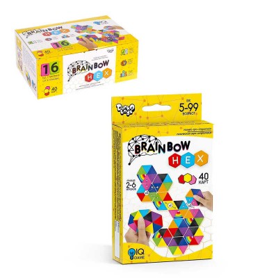 Настільна розважальна гра Brainbow HEX G-BRH-01-01 Danko Toys , ОПИС УКР/РОС. МОВАМИ