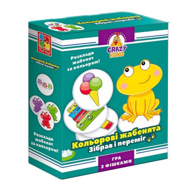 Гра настільна розважальна Crazy Koko "Кольорові жабенята" VT8025-06 (12) "Vladi Toys", в магазині autoplus, з доставкою по Україні, краща ціна