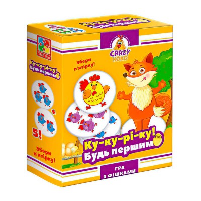 Дитяча гра настільна розважальна Crazy Koko "Ку-ку-рі-ку" VT8025-08 "Vladi Toys" в магазині autoplus, з доставкою по Україні, краща ціна