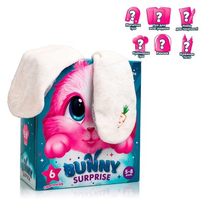 Дитяча іграшка настільна "Bunny surprise" maxi VT 8080-10 (9) "Vladi Toys", магнітна гра, пазл, набір для творчості, настільна гра, лизун, рюкзак