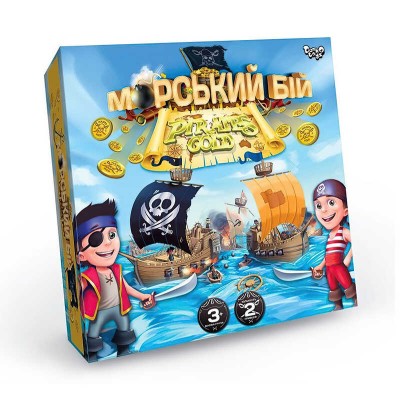 Настільна розважальна гра Морський бій Pirates Gold G-MB-03U УКР. Danko Toys