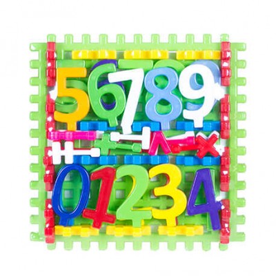 Набір дитячий Математика №2 114/20 BAMSIC цифри 0-9, математичні знаки, в сітці