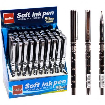 Ручка масляна "Soft ink" Cello CL281-50 чорна у магазині autoplus, з доставкою по Україні, краща ціна