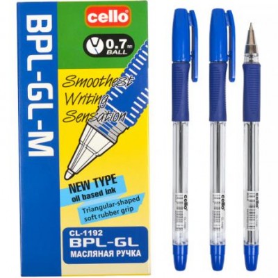 Ручка масляная "BPL" CELLO 0,7 мм синяя ET1192-12