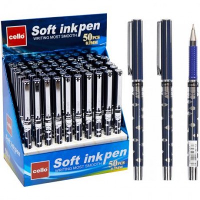 Ручка масляна "Soft ink" Cello CL281-50 синя