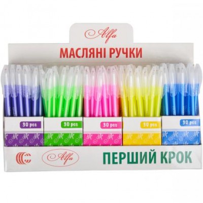Ручка масляна "Alfa" "С" CR8007-150 мікс у магазині autoplus, з доставкою по Україні, краща ціна