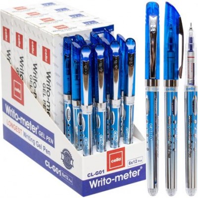 Ручка гелева "1500" Cello CLG01-12 синя у магазині autoplus, з доставкою по Україні, краща ціна