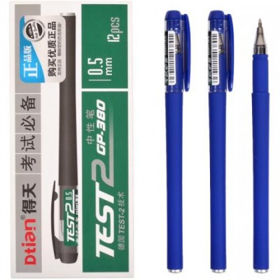 Ручка гелева GP-380 "TEST2"синя