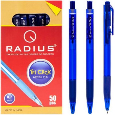 Ручка "Tri Click" RADIUS тонована 50 штук, синя
