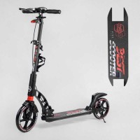 Самокат двоколісний Best Scooter 60054-R (2) ФАРА, переднє колесо PU 230 мм, заднє колесо 200мм, 2 амортизатори, дискове гальмо, затискач керма