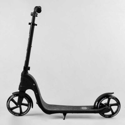 Самокат двоколісний 74077 Best Scooter (2) колір ЧОРНИЙ, колеса PU - 20 см, широкий велосипедне кермо, новий затиск керма в магазині autoplus, з доставкою по Україні, краща ціна