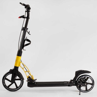 Самокат двоколісний Best Scooter D-20477 (2) гумовий килимок, ФАРА, переднє колесо PU 230 мм, заднє колесо 200мм, 2 амортизатори, дискове гальмо в магазині autoplus, з доставкою по Україні, краща ціна