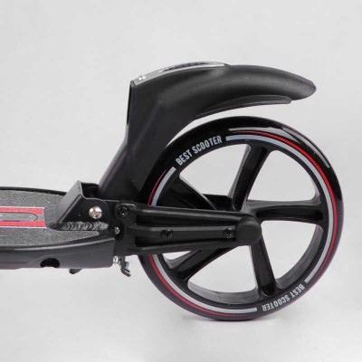 Самокат двоколісний Best Scooter L-21044 (2) ФАРА, колеса PU 200мм, 2 амортизатори, затискач керма, ручне гальмо в магазині autoplus, з доставкою по Україні, краща ціна