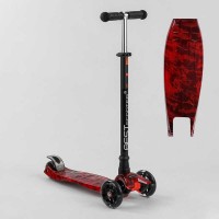 Самокат A 25775 / 779-1533 Best Scooter 4 колеса PU, СВІТЛО, трубка керма алюмінієва, d передніх коліс = 12 см, d задніх коліс = 8 см