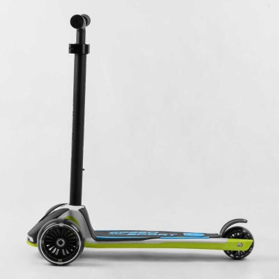 Самокат триколісний Best Scooter HW-00425 MAXI (6) знімне алюмінієве кермо, передні колеса PU 120х45мм. задні 80х50мм, зі світлом в магазині autoplus, з доставкою по Україні, краща ціна